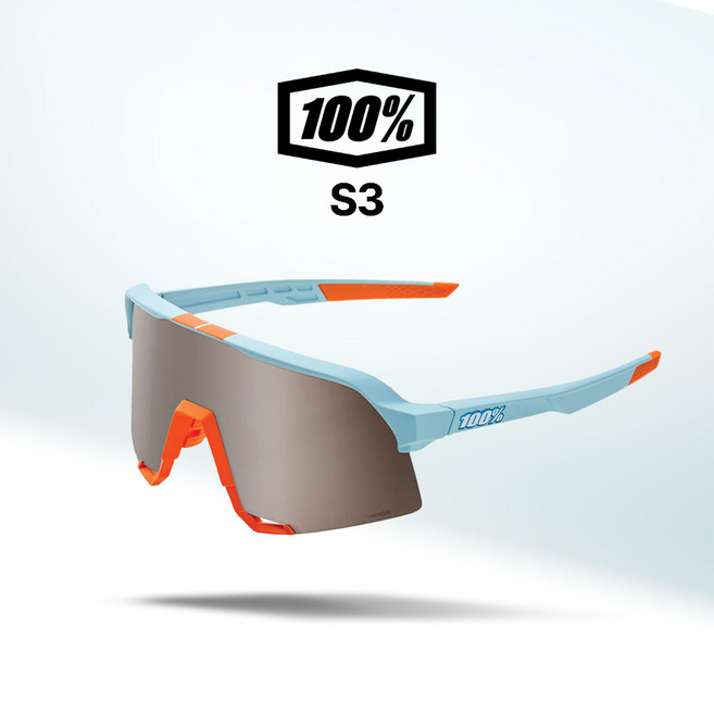 100% 고글 S3 자전거 야구 골프 스포츠 선글라스 100퍼센트 100프로(05), 04.소프트택트투톤/실버미러, 1개