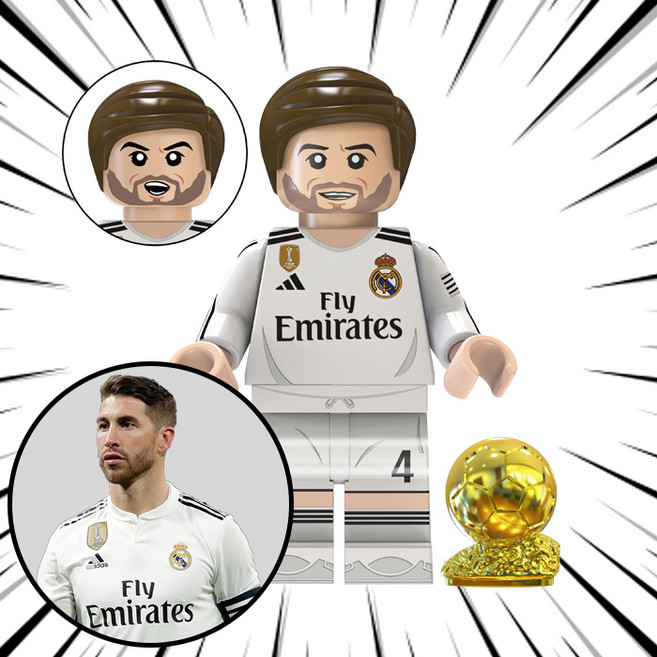 축구선수 호환블럭 브릭미니피규어 컬렉션 취미/수집/장식/컬렉션용 커스텀 호환 블록피겨 시리즈 F, 1개