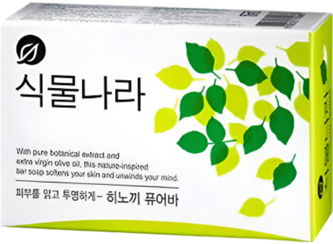 식물나라 히노끼 퓨어바 목욕비누, 90g, 1개입