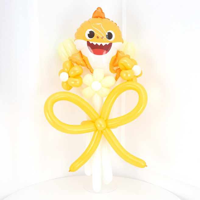 파티짱 캐릭터 요술 꽃 풍선 다발 세트 DIY 만들기 재료, 1개, 아기상어