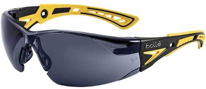 Bolle Safety Rush볼레 안전 안경 세이프티 러쉬 보안경, 연기, 검정 노랑