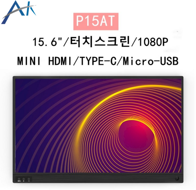 EKASN 39.6cm 15.6" Full HD IPS 휴대용 모니터 P15AT 모니터