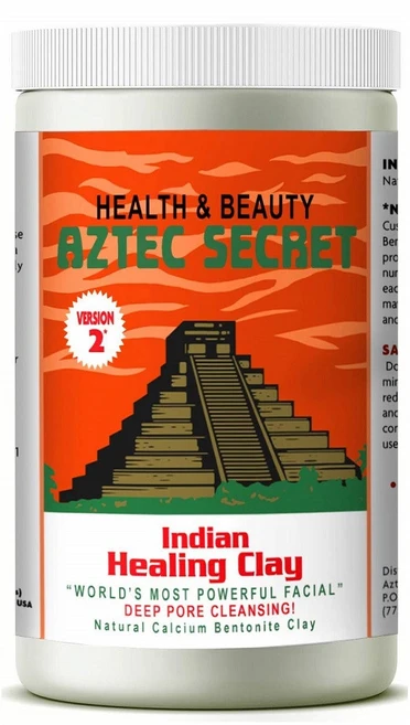Aztec Secret Version 2 모공 청소 클린징+ 바디 마스크 100% 순수 벤토나이트 점토 힐링 클레이 2LB, 1개 - 쿠팡