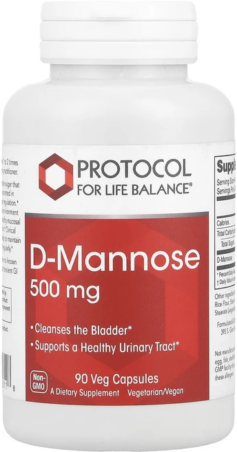 Protocol for Life Balance D-만노오스 500mg 90 야채 캡슐, 6개, 90정 - 쿠팡