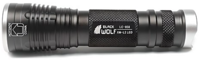 블랙울프 L2 미니줌 손전등 LC-858, BLACK, 1개