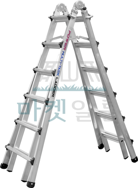 알룸 국산 알루미늄 LS사다리 다용도 6단, 듀얼 힌지, 1개