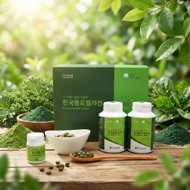 [본사정품] 한국클로렐라 정 100% 국내산 60년 전통의 명가, 2개, 500정