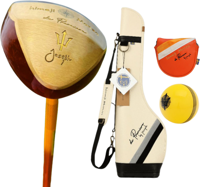 히메지몬자 협회 인증 골드코스트 프리미엄 감나무 파크골프채 풀세트 (본품+가방+커버+공), 골드코스트 LP 세트, 크림라이트