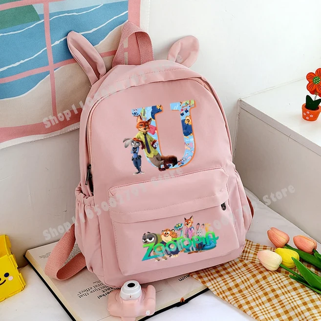 쿠쿠스토어 소녀 학생을위한 귀여운 Zootopia 배낭 십대 여성 캐주얼 학교 가방 만화 애니메이션 토끼 Moch, 22 FKDW27S-FKDW202X