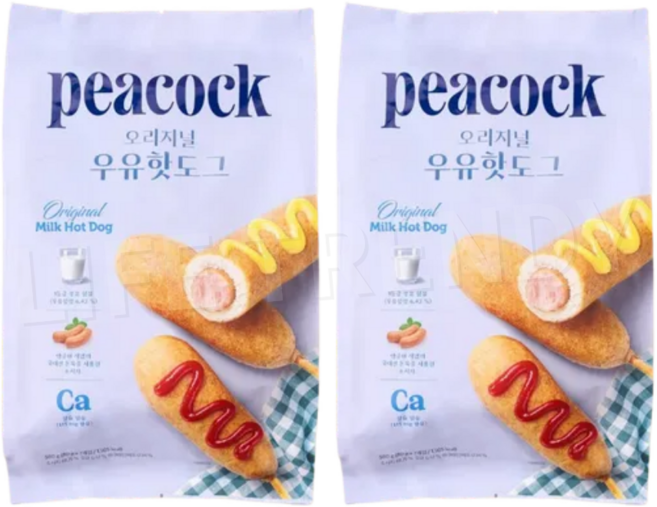피코크 오리지널 우유 핫도그, 2세트, 560g