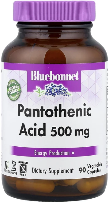 블루본넷뉴트리션 판토텐산 500mg 90 베지캡슐, 5개, 90정 - 쿠팡
