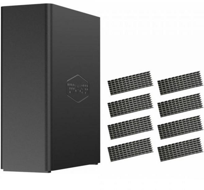 TERRAMASTER 테라마스터 F8 SSD NAS 저장장치 - 8베이 전 서버 N95 쿼드코어 CPU 8GB DDR5 RAM 10GbE 포트 8개 방열판 포함 손바닥 크기의, 1개