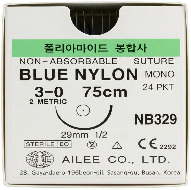 아이리 나일론 봉합사 6-0 NB626 24개입, 1개
