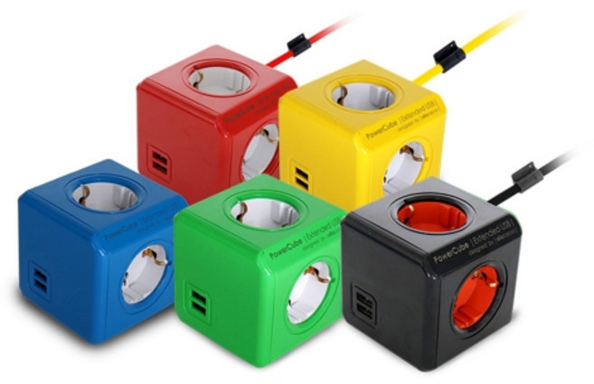 파워큐브 멀티탭 익스텐디드 USB형 1.5M 레드 C1450RW 75x75-개(1개입), 1개, 기본