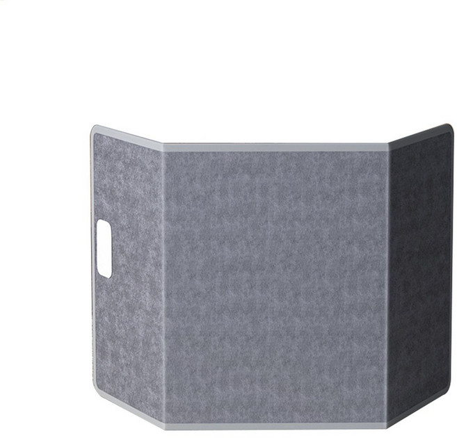 LACMEE 파티션 히터 접이식 사무실 발난로+담요 증정, 그레이