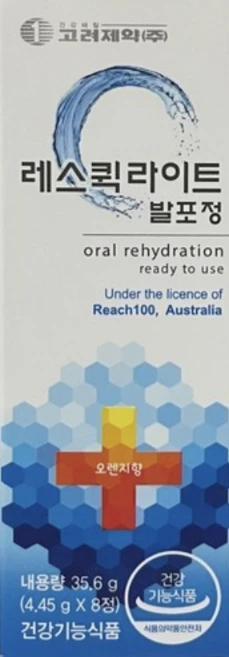 레스퀵라이트 발포정 8정/ 전해질 수분보충, 4개, 8정 - 쿠팡