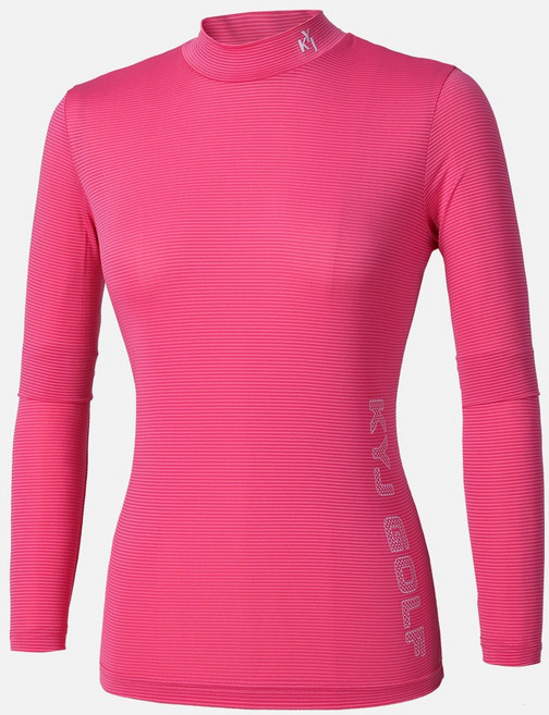 [김영주골프] 여성 냉감 반폴라 긴팔 티셔츠_스판 아이스폴라