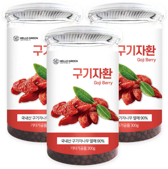 헬로우그린 국산 청양 구기자환 300g 청양 구기자 고지베리 행사중, 3개