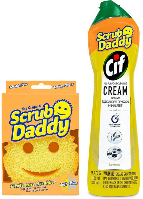 스크럽대디 다목적세제 스폰지 레몬향 세트, 1세트