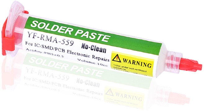 주사기 솔더 플럭스 페이스트 납땜 인두 솔더링, 1개, YF-RMA-559