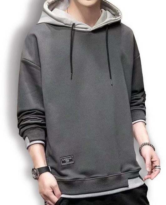 ANYOU 남자 후드 입체 후드 맨투맨 후드티 헐렁하다 맨투맨 데일리