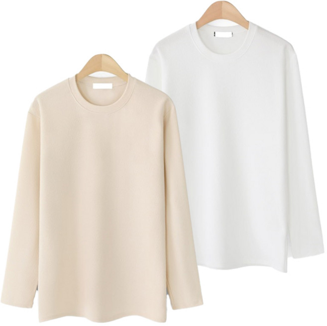 2장묶음 (1+1) 남녀공용 버블엠보 긴팔티 (MDLT647LW)