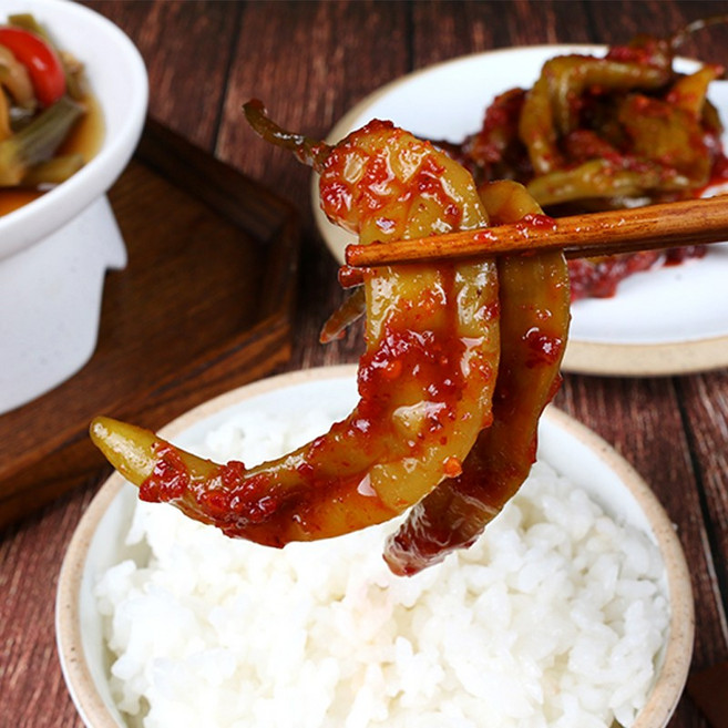 삭힌고추무침 삭힌 절임 절인 아삭 고추지 장아찌, 1개, 1kg