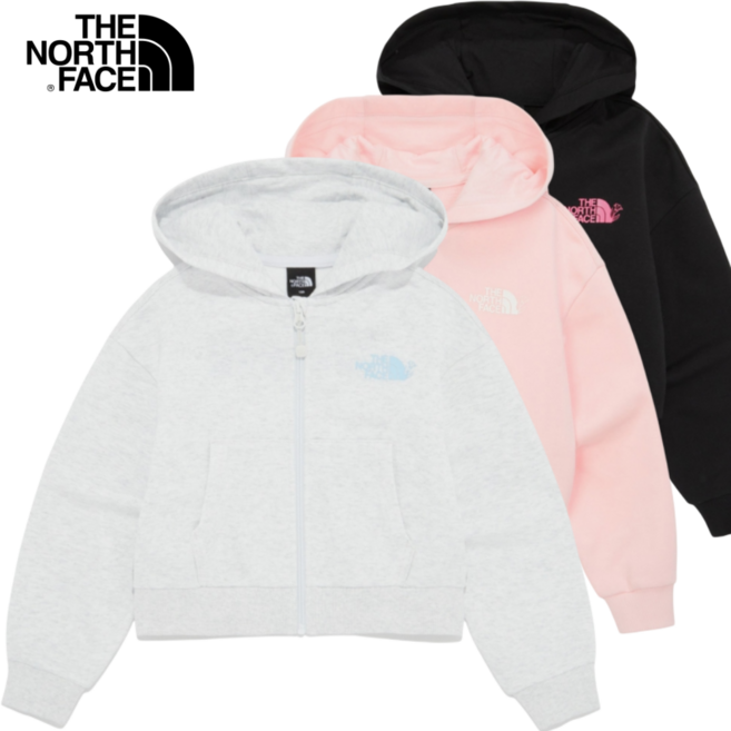 [매장정품] 노스페이스 키즈 자켓 일상 등하원 등하교 야외활동 여아 후드 걸즈 크롭 점퍼