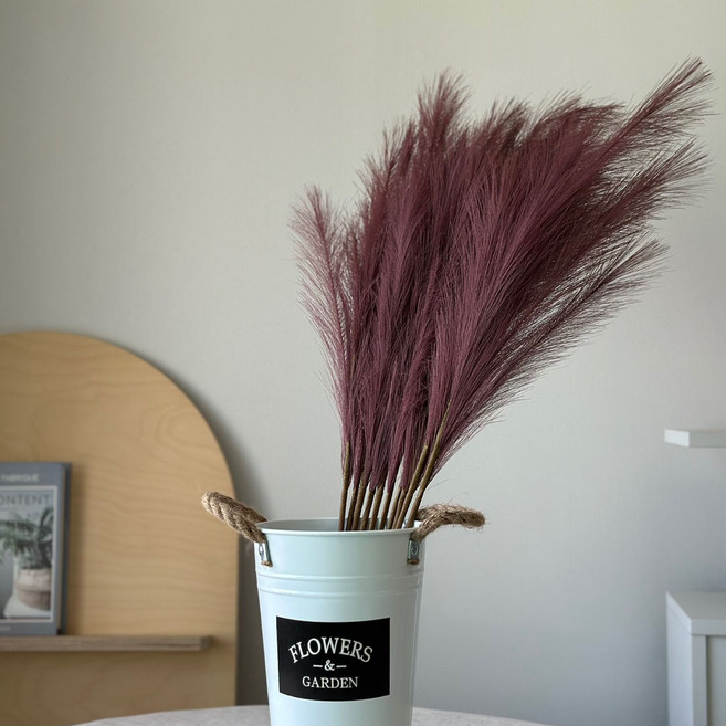 메이크유어홈 팜파스 뮬리조화 인조갈대 대형조화 가을, 로즈핑크, 3개