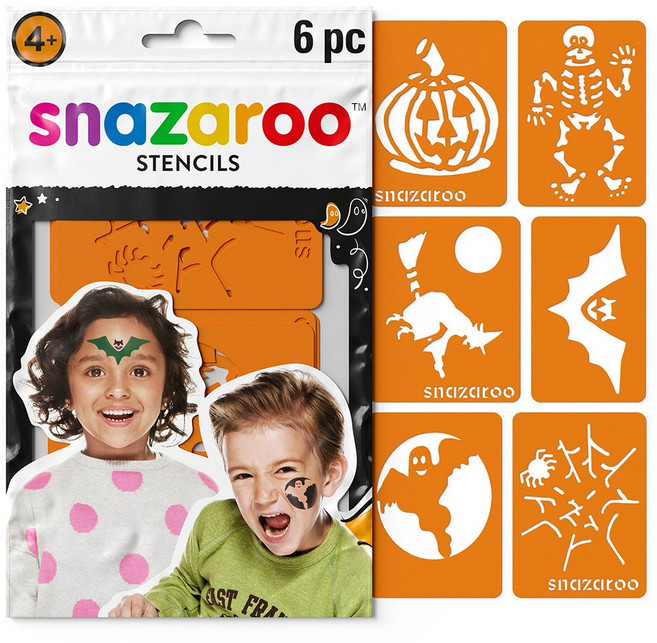스나자루 페이스페인팅 스텐실, 1세트, 스텐실-할로윈