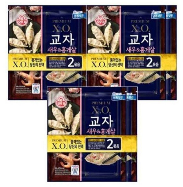 오뚜기 XO 교자만두 새우홍게살 아이스팩 포장, 324g, 6개