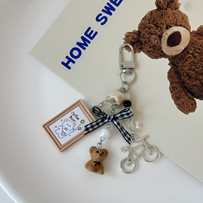 도치코 액자 곰돌이키링 키홀더 악세사리 자동차키링 에어팟 핸드폰키링