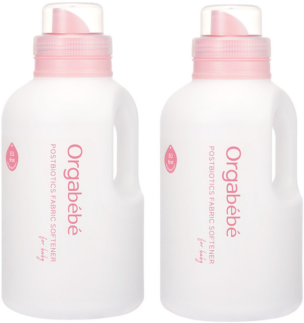 오가베베 아기 섬유 유연제 이큐프리 시그니처향 포스트바이오틱스 친환경, 2개, 1L