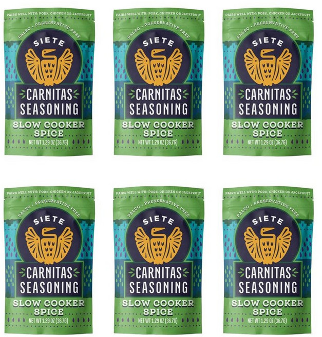 시에테 카르니타스 시즈닝 믹스 슬로우 쿠커 스파이스 36g, 6개