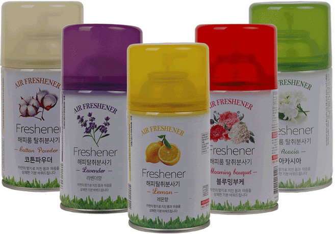 해피룸 탈취분사기 12종 화장실방향제 실내용 업소용 방향제 280ml 3개 1SET, 아카시아