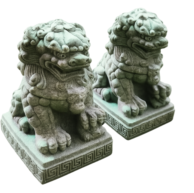 미니 해태 해치 조각상 돌조각 인테리어 소품 2개, 그레이