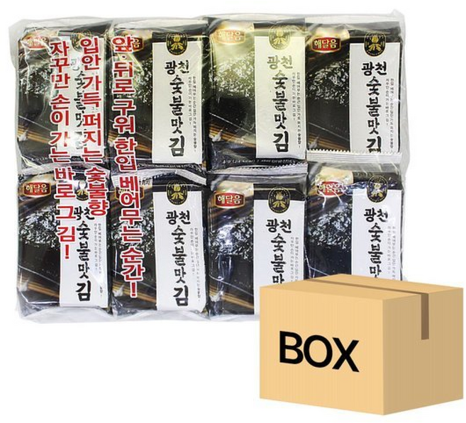 해달음 광천숯불맛김 BOX (x), 10개, 4g