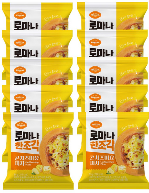 로마나 한조각 콘치즈마요 피자, 10개, 85g