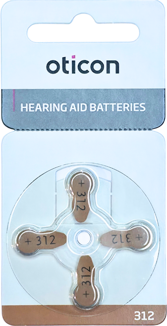 오티콘 보청기 배터리 건전지 밧데리 약, 1세트, 오티콘 312A, (40알)