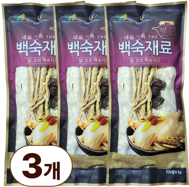 채움 통황기 대추 삼계탕재료 백숙재료 내몸가득 채움 티백, 3개, 100g