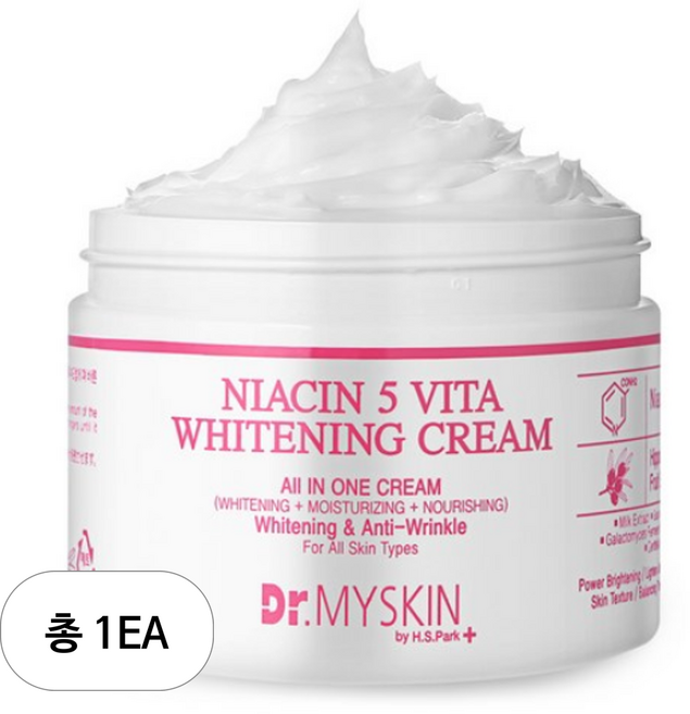 닥터마이스킨 나이아신 5 비타 화이트닝 미백 크림, 350g, 1개