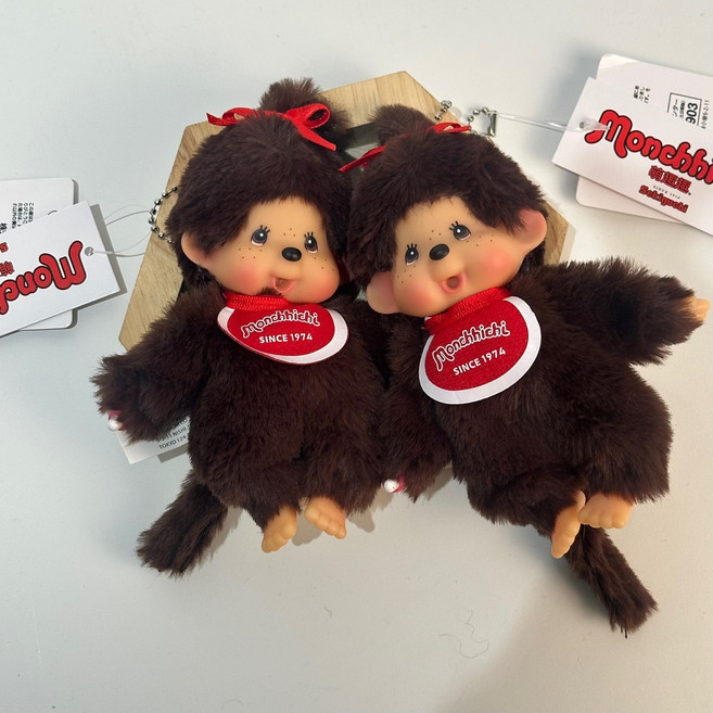 여아 몬치치 인형키링 커플키링 귀여운 세키구치 몬치치키링, 1개, 몬치치양, 15cm