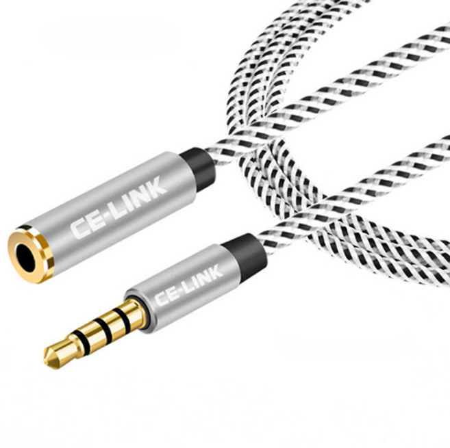 고급형 4극 오디오 마이크 연장케이블 3.5mm, 4극연장케이블-1m, 4극연장케이블-1m, 1개