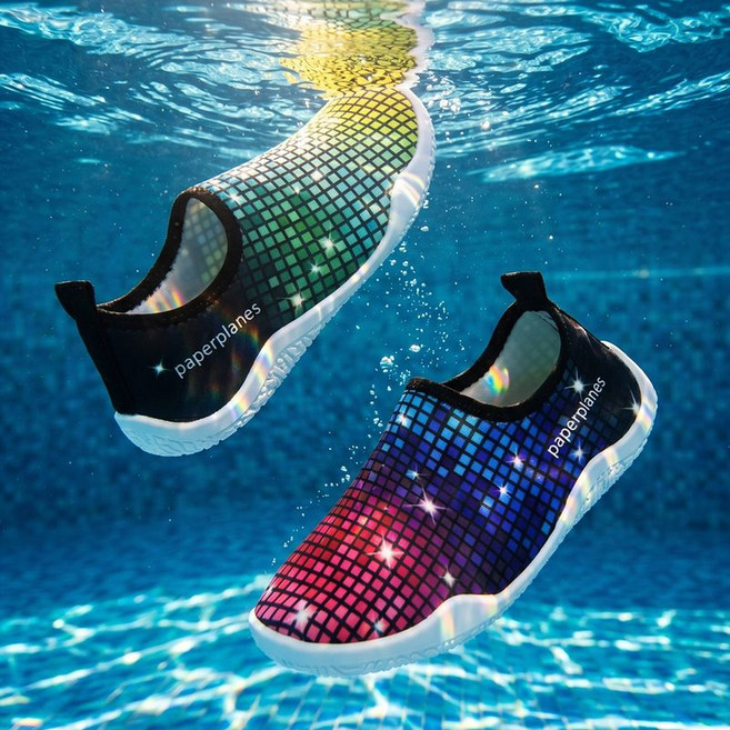 페이퍼플레인키즈 샤이닝 아쿠아슈즈 아동 키즈 초등 학생 남아 여아 유아 발편한 워터 신발 물놀이 슈즈