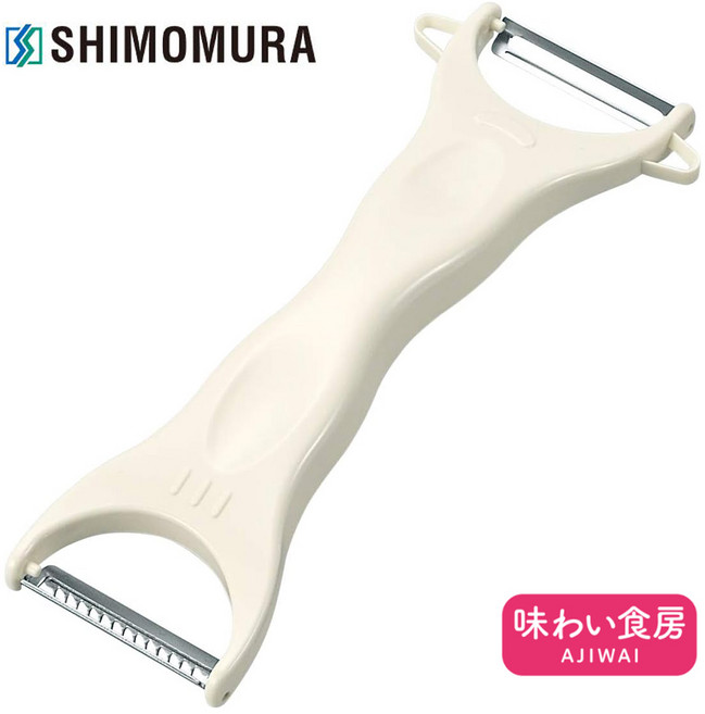 일본 시모무라 아지와이 2가지 트윈 필러 채칼 감자칼 감자 무 당근 오이 양배추 (ATP-687), 1개, 본상품