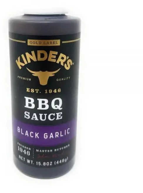 Kinders Sauce BBQ 블랙 마늘 450ml 15.5온스, 1개