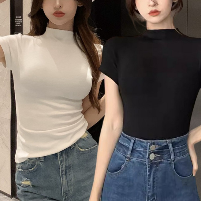 베르슈어 하프넥 반팔 티셔츠 2종