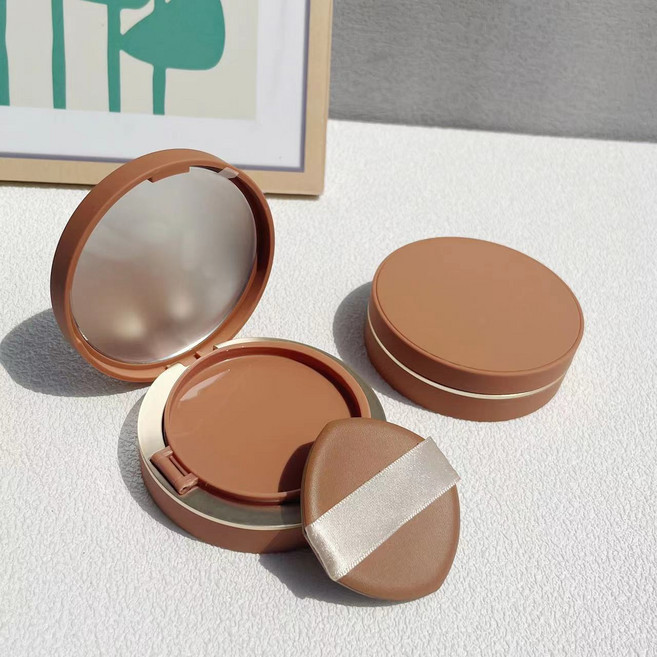 휴무드 메쉬 스펀지 에어 쿠션 케이스 공병, 1개, 브라운(스펀지)