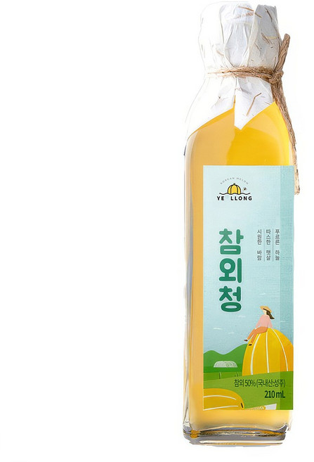 성주 참외 50% 함유 농부가 만든 참외청, 2개, 210ml