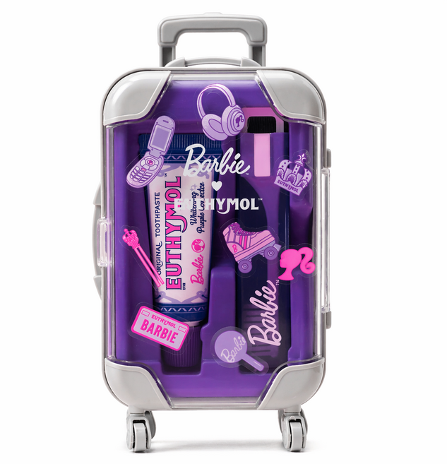 유시몰X바비 퍼플코렉터 여행용 캐리어 키트(치약 20g + 여행용 칫솔 1P), 1개